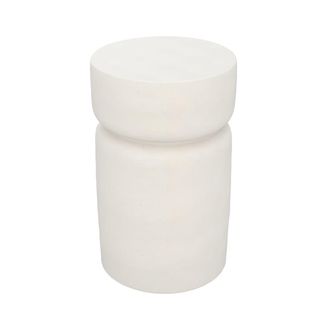 Rendez-Vous D&eacute;co Mesa auxiliar redonda de hormig&oacute;n blanco D30cm