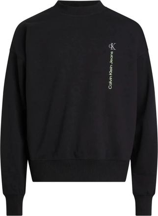 Calvin Klein Vertical Institutional Sweatshirt - Heren - Sweatshirts - Zwart - L - Hoodies & sweatvesten