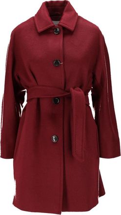 Max Mara Red Shirt Collar Trench Coat