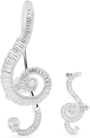 Swarovski Orecchini a clip con cristalli - Argento