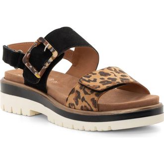 Ara Marbella Slingback Platform Sandal in Nature/Black at Nordstrom, Size 9.5-10Us