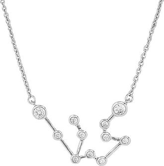 Sterling Forever When Stars Align Rhodium Plated CZ Necklace