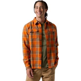 Backcountry Venture Midweight Flannel Shirt - Mens in Boundary Orange Drifter Plaid at Nordstrom, Size X-Large