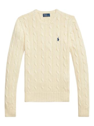 Polo Ralph Lauren Cable-Knit Slim Fit Cotton Crewneck Jumper