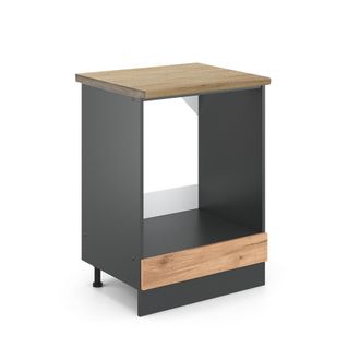Vicco Armario Para Horno Empotrado R-line, Roble Dorado, 60 Cm, Et Roble