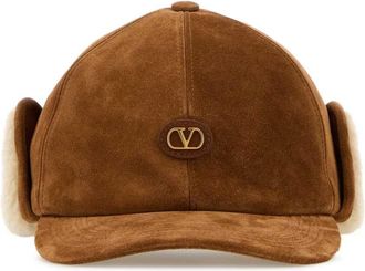 Valentino Garavani Caramel Suede Baseball Cap