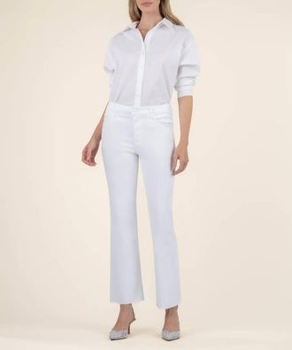 Kut from the Kloth Kelsey High Rise Ankle Flare Jeans In Optic White