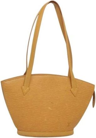 Louis Vuitton Tweedehands leren Louis Vuitton tassen - Dames - Vintage Schoudertas - Geel - ONE Size - Leer - Vintage