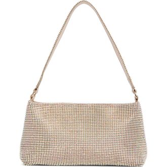 Jessica McClintock Jolene Rhinestone Embellished Shoulder Bag in Honey at Nordstrom Rack
