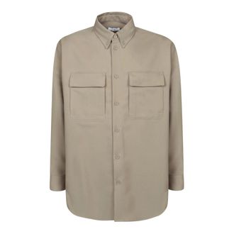 Off-white Beige Jacket Stylish Design Aw23 - male - Off White - Casual Shirts - Beige - S - Shirts