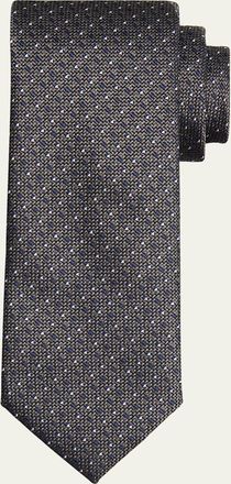 Brioni Mens Dotted Micro-Woven Silk Tie