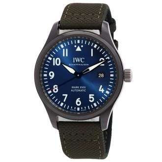 IWC Pre-owned Pre-owned IWC Pilot Mark XVIII Laureus Automatic Blue Dial Mens Watch IW324703