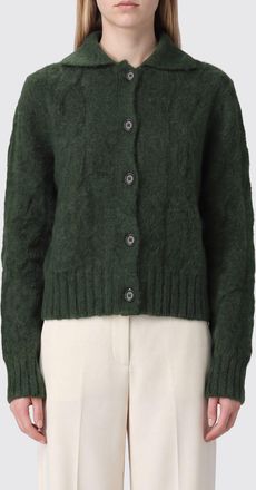 Allude Cardigan in cashmere e seta con colletto classico e chiusura a bottoni