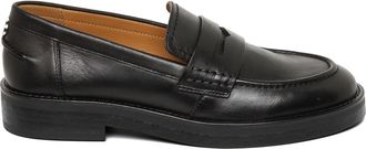 Steve Madden Jeann Flat Shoe BLACK LEATHER