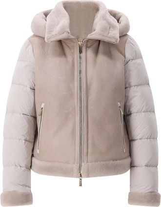 Moorer Chaqueta de piel acolchada - Jackets - Mujer - Beige - XL