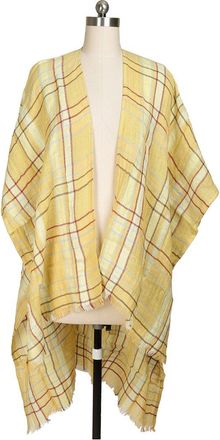 Saachi Saachi Reverie Plaid Linen-Blend Kimono