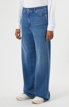 Marina Rinaldi Wide Leg Jeans in Navy at Nordstrom, Size 22W
