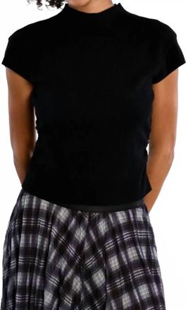 Lili Sidonio x Molly Bracken Ruched Sleeveless Sweater Top In Black