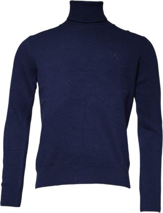 Dolce & Gabbana Mens Virgin Wool & Cashmere Blend Turtleneck Navy