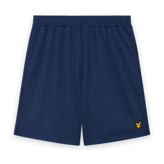 Lyle & Scott Embossed Football short - Heren - Korte broeken - Blauw - Maat: XS