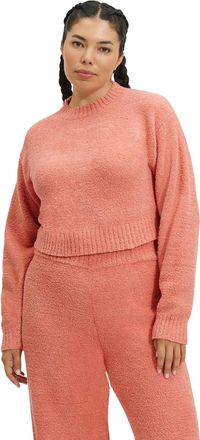 UGG Heddie Cropped Sweater Womens Desert Coral Knitted Mock Neck GBO92