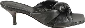 Fabiana Filippi Twisted Mules - Dames - Muiltjes - Zwart - 39 EU - Leer - Schoenen