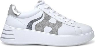 Hogan Rebel H564 leren sneakers - Dames - Sneakers - Wit - 36 EU - Leer - Schoenen