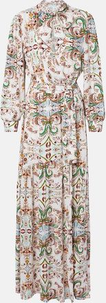 Melissa Odabash Skylar tie-neck printed maxi dress