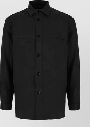 Nine In The Morning stretch linen blend shirt button cuffs