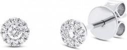 Allurez 0.13ct 14k White Gold Diamond Stud Earrings