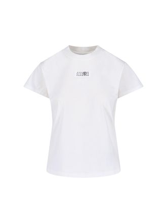 Maison Margiela Contrast Logo White Cotton T-Shirt