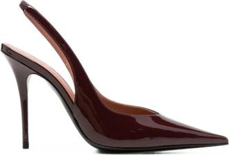 Amina Muaddi Schoenen Amina Muaddi - Dames - Pumps - Rood - 39 EU - Leer - Schoenen