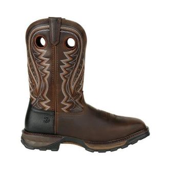 Durango Steel Toe Puncture Resistant Western Work Boot in Nicotine Chocolate at Nordstrom, Size 10.5