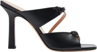Scarosso Zoe Sandalen - Dames - Muiltjes - Zwart - 39 1/2 EU - Leer - Schoenen