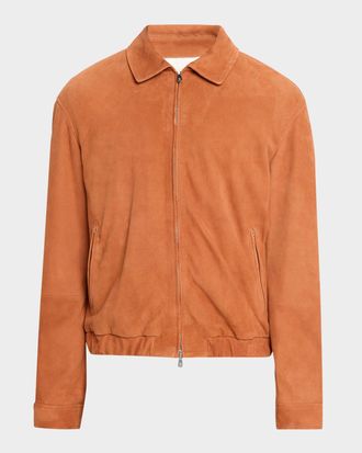 Brunello Cucinelli Mens Country Suede Shirt Jacket
