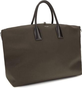 Saint Laurent Calf Leather Tote Bag - Brown