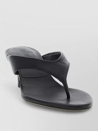 Rotate leather kitten heel open toe mules