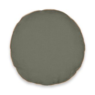 La Redoute Interieurs Rond kussen in gewassen linnen, Onega