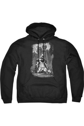 Gildan Batman Sketchy Shadows Adult Pull Over Hoodie / Hooded Sweatshirt
