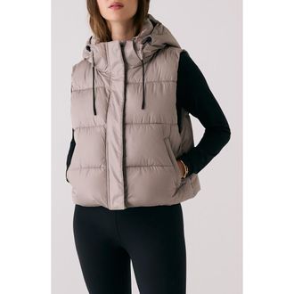 Lole London Waterproof Hooded Vest in Pebble at Nordstrom Rack, Size X-Large