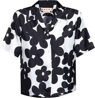 Marni floral-print shirt - Black