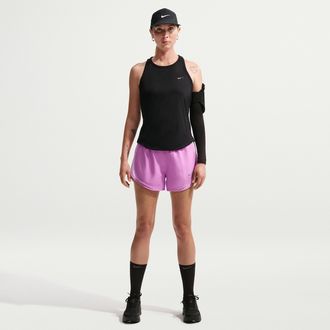 Nike Womens Tempo Dri-FIT Mid-Rise Brief-Lined Running Shorts in Purple | HM6096-507