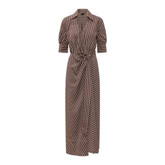Pinko Wrap Dresses, female, Brown, Size: L Alexandra Dress