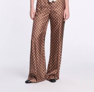 Dorothee Schumacher Graphic Dreams Pants In Brown Big Tie