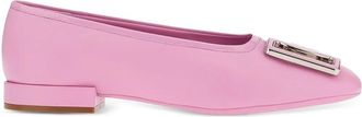 Ferragamo Buckle Leather Flat - Pink