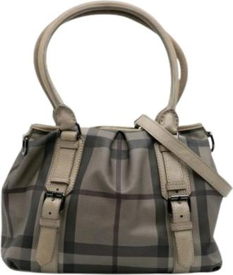 Burberry Pre-owned Handbags, female, Brown, Size: ONE SIZE Pre-owned Vintage Canvas Handbag