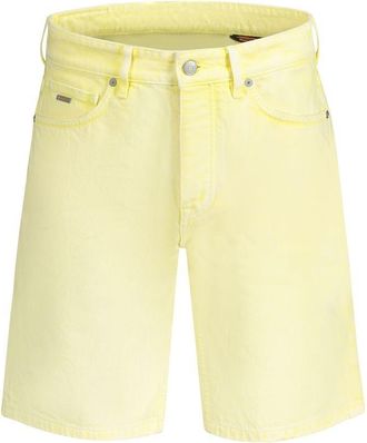 HUGO BOSS Mens Cotton Denim Shorts - Yellow - Size 35 (Waist)