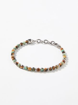 Mancino Mens Natural stone mini-bead bracelet