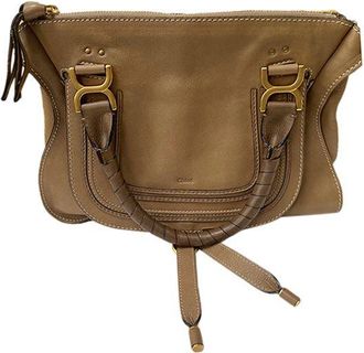 Chlo&eacute; Tan Leather Marcie Bag
