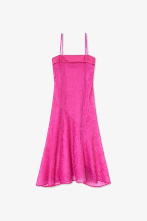 Ganni Dress in Pink Shibori Organza - Size 10/12
